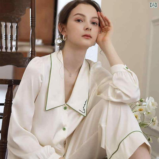 レディース ツーピース シルク フランスの レトロ 桑 絹 パジャマ レディース 長袖 シルク 夏 ホーム 服 ツーピース スーツ 春秋 レディース ツーピース シルク フランスの レトロ 桑 絹 パジャマ レディース 長袖 シルク 夏 ホーム 服 ツーピース スーツ 春秋