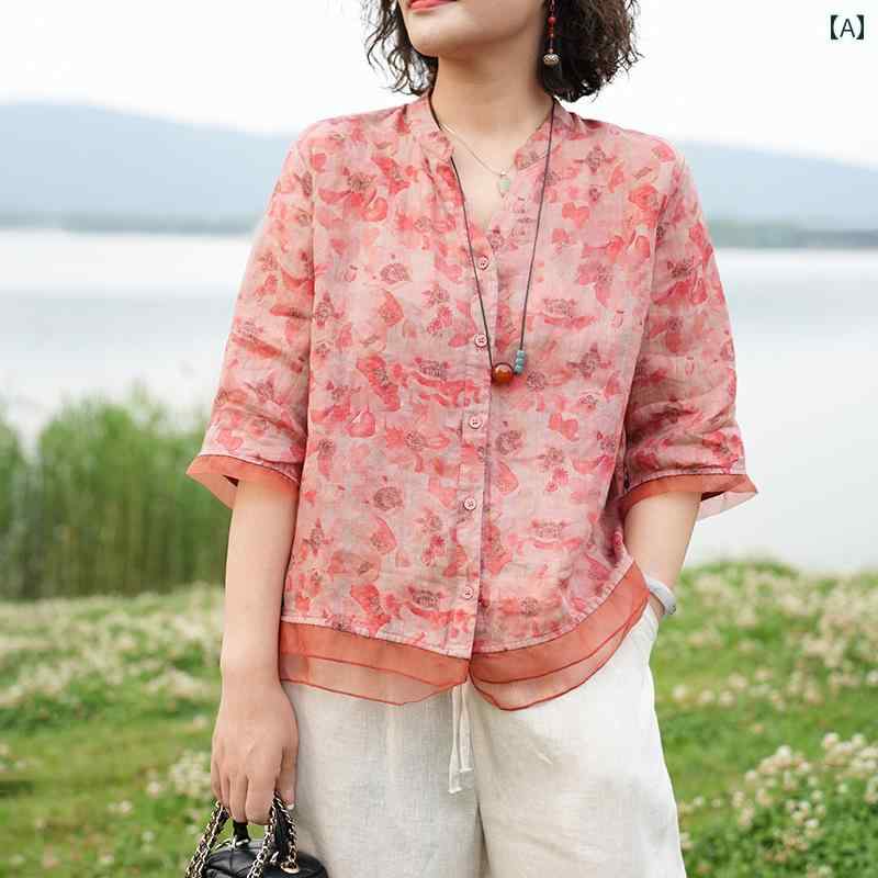 レディース　ツーピース　シルク 杭 州 ビッグ シルク シャツ レディース 花柄 半袖 ブラウス ハイウエスト 桑 絹 ストレート ワイド レッグ パンツ ツーピース スーツ