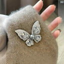 アクセサリー パール ジュエリー 女性用 パール 蝶 ブローチ 高級 精巧 ピン コート スーツ 胸部 アクセサリー