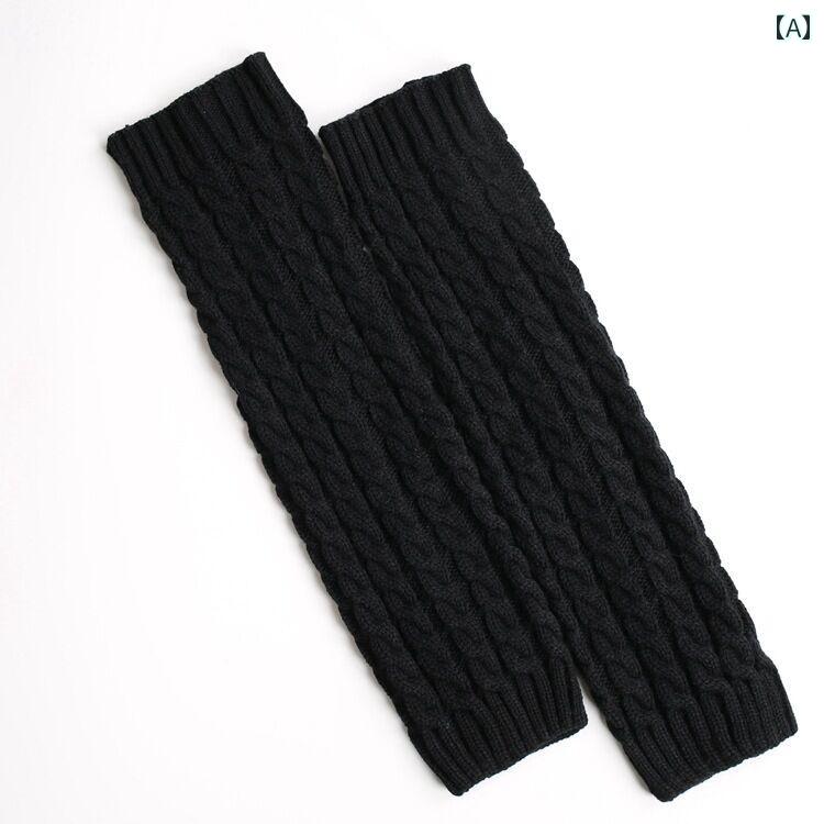 ソックス　レギンス　サポーター 秋冬 メンズ レディースの 暖かい 足首の 靴下と ふくらはぎの 靴下 レディース ゆったり 長い ニット ファッション(4)
