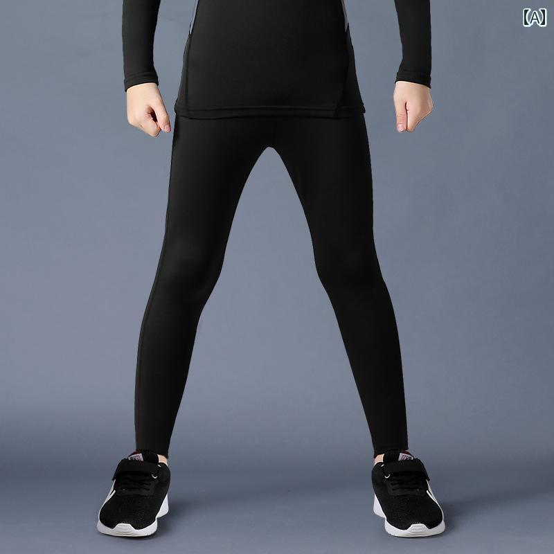 フィットネス　タイト　ウェア 子供用 バスケットボール トレーニング スーツ レギンス 男の子 スポーツ 速乾 タイツ フットボール パンツ ランニング 体力 夏