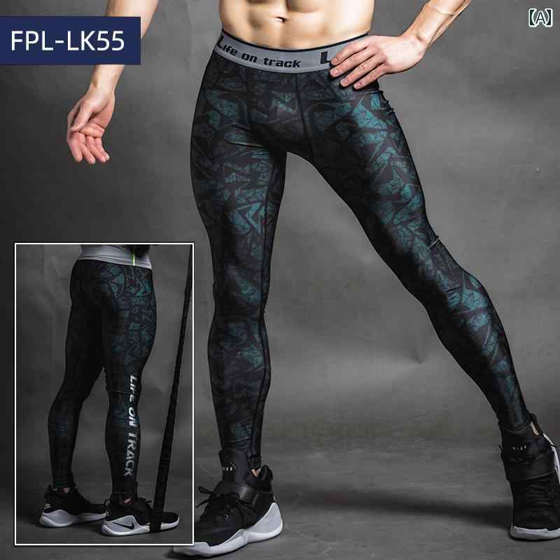 フィットネス　タイト　ウェア スポーツ タイツ メンズ ランニング コンプレッション パンツ バスケッ..