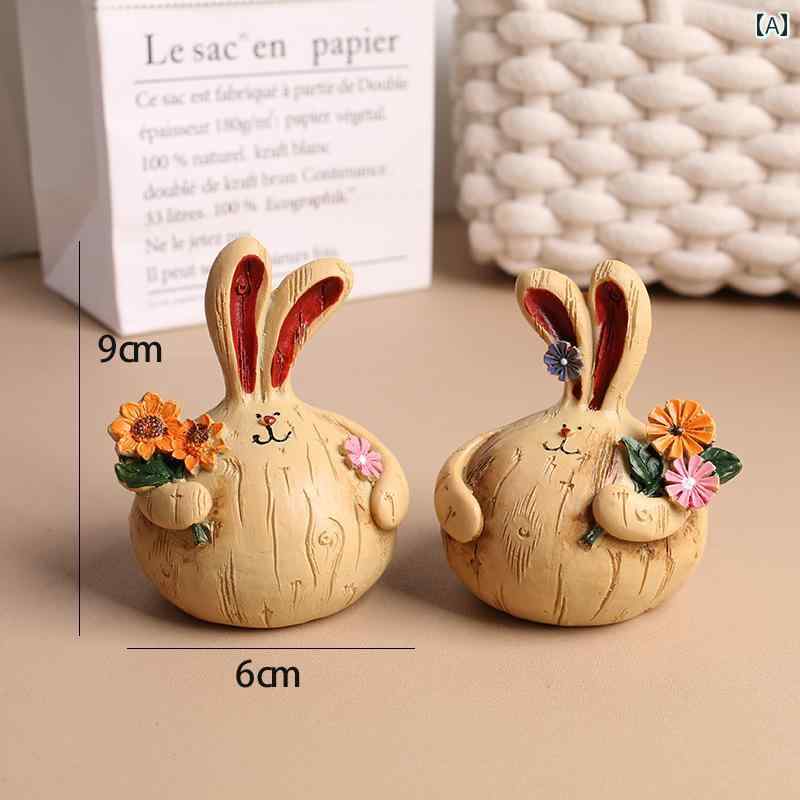 装飾　飾り　ディスプレイ な 家庭用 樹脂製 かわいい ニンニク ウサギの 飾り 鶏の リビング ルームの..