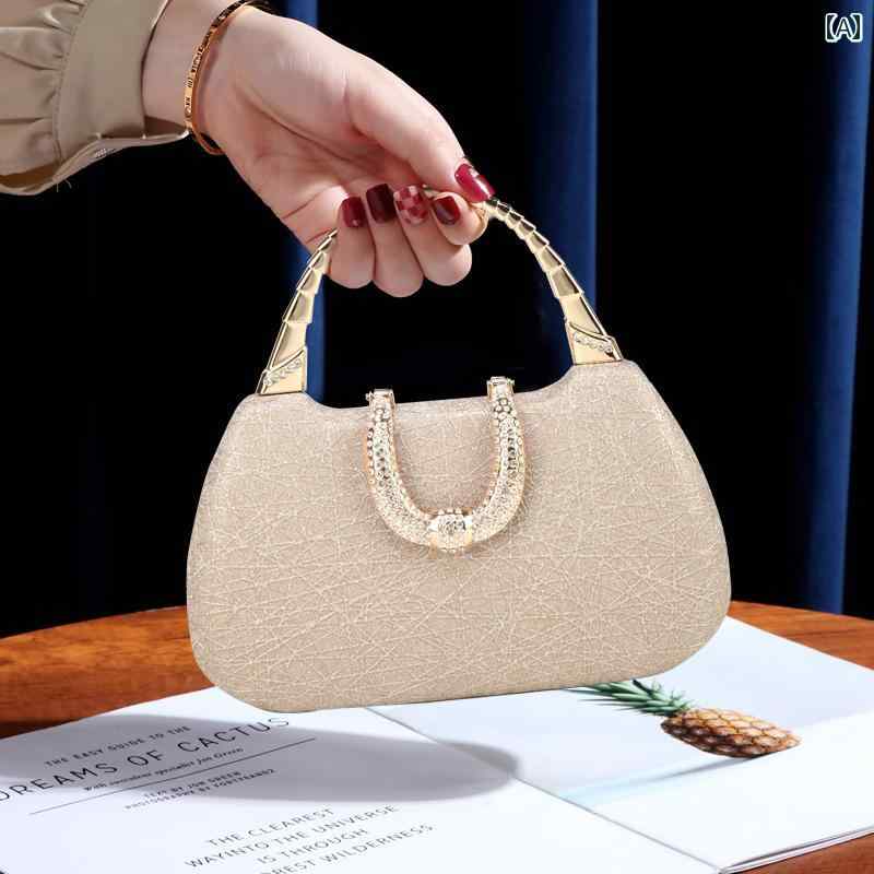 レディース　バッグ　ハンド スマートフォン用 クラッチバッグ ドレス バンケット バッグ レッド カー ペット キャットウォーク ファッション レディ ディナー 女性用 ファイン グリッター ハンドバッグ