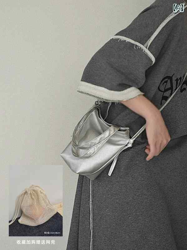 レディース　バッグ　ハンド Haahua スペース シルバー バッグ クロス ボディバッグ 高級 ハンドバッグ 通勤 トートバッグ