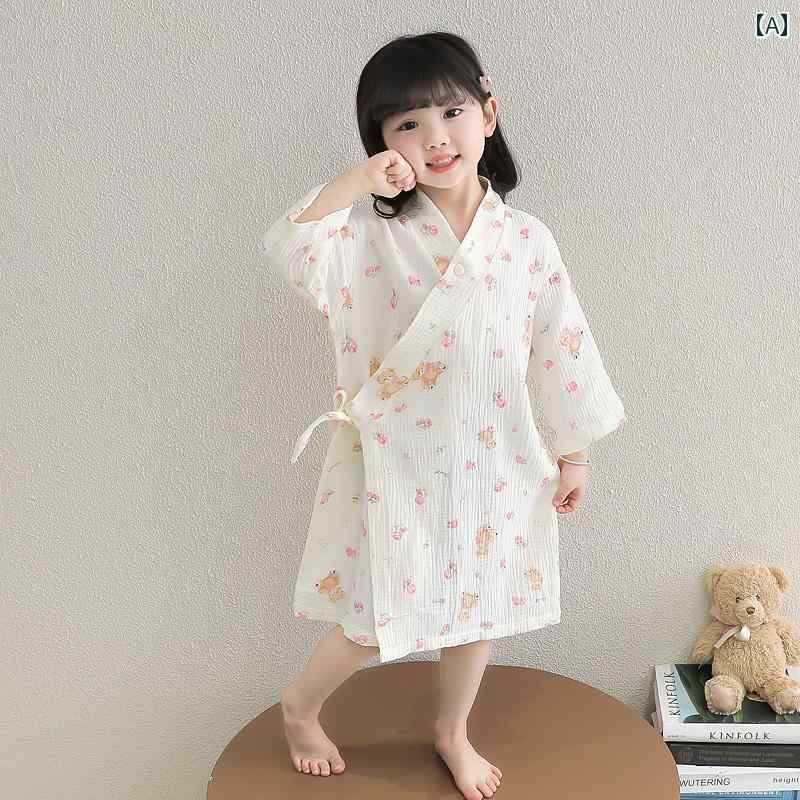 子供用 ナイトガウン パジャマ 子供用 バス タオル バスローブ 着用 可能 速乾 2025年 コットン 女の子用 ナイトガウン 春夏 ベビー パジャマ
