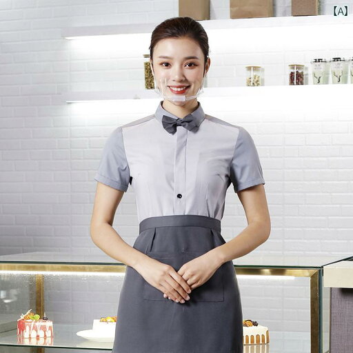 作業服 スタッフ ホール ブシ ケータリング ウェイター 作業着 女性 ミルクティー ケーキ ショップ コーヒー マスター 洋食 レストラン 春夏 半袖 作業服 スタッフ ホール ブシ ケータリング ウェイター 作業着 女性 ミルクティー ケーキ ショップ コーヒー マスター 洋食 レストラン 春夏 半袖