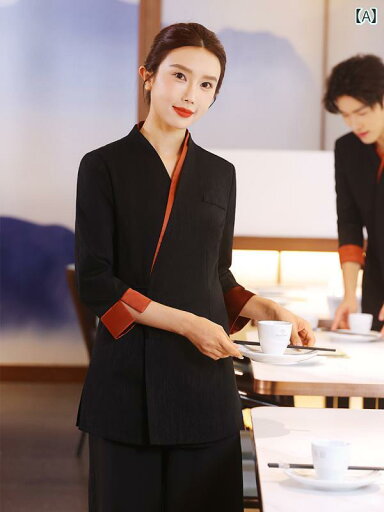 作業服 スタッフ ホール 五つ 星 ホテルの ウェイター 作業着 女性用中 袖 高級 ホテル レストラン フロント ホール ケータリングサービス 服 春夏 作業服 スタッフ ホール 五つ 星 ホテルの ウェイター 作業着 女性用中 袖 高級 ホテル レストラン フロント ホール ケータリングサービス 服 春夏
