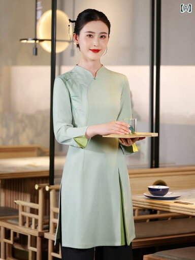 作業服 スタッフ ホール イー ヤンタン ズー イング 高級 ホテル 作業着 女性用 中華 レストラン ケータリング ウェイター 春夏服中 袖 作業服 スタッフ ホール イー ヤンタン ズー イング 高級 ホテル 作業着 女性用 中華 レストラン ケータリング ウェイター 春夏服中 袖