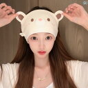 ターバン 帽子 スカーフ かわいい クマの ヘッド バンド 秋冬は 広く 拡大 し 高 弾性 薄手 帽子 防風と 暖かい