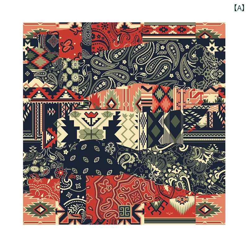 ターバン 帽子 スカーフ アミ カーキ ヴィンテージ スカーフ レトロ 綿 カシュー フラワー 拡大 正方形 レディース チューブ トップ