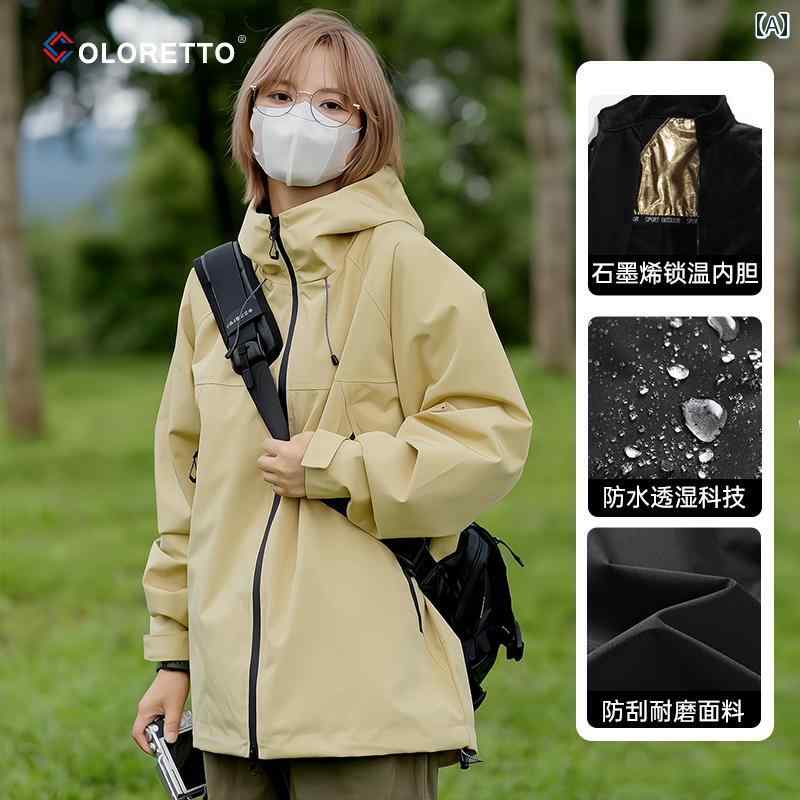 パーカー メンズ ジャケット 女性用 アウトドア スリーインワン ジャケット 2024 取り外し 可能 小さい 春秋 防風 防水 登山 服