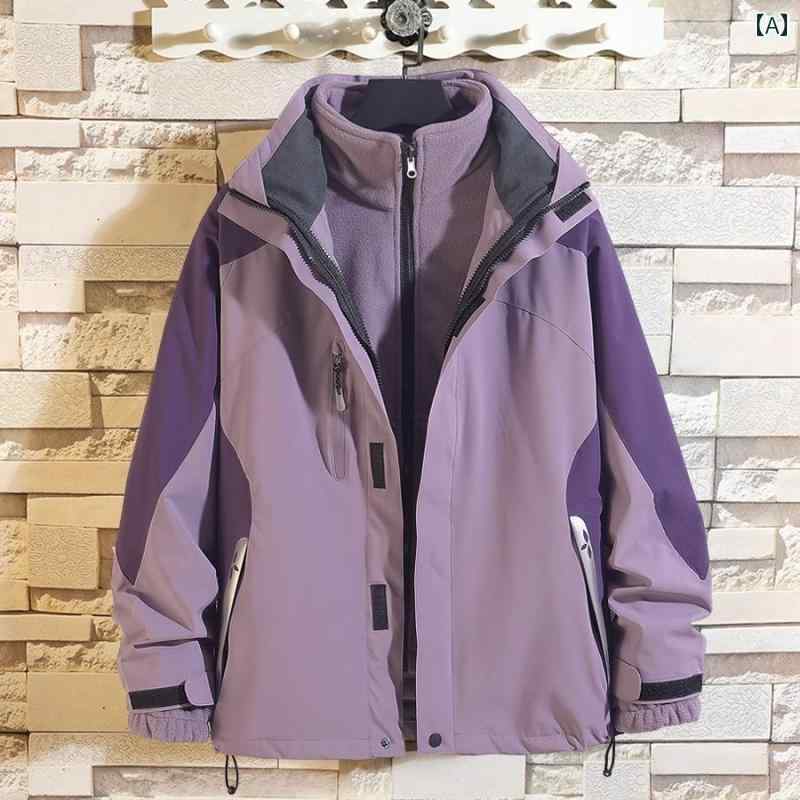 パーカー メンズ ジャケット かかし アウトドア スリーインワン ジャケット 男女用 大きいサイズ パパ ママ用 春秋冬用