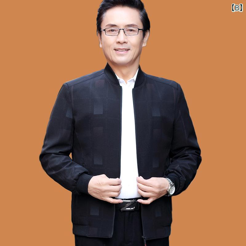 トップス ジャケット カジュアル お父さんの 春 アウター スーツ 中年 ジャケット メンズ 40 カジュアル 50歳お父さん 60 秋 薄手 トップス