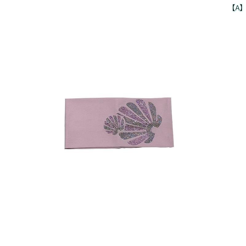 ターバン 帽子 スカーフ Deleteex真 夏の ホット ビーチ マッチング アーティファクト カラー ラインストーン マーメイド シェル 吸汗性 綿 ヘッド...