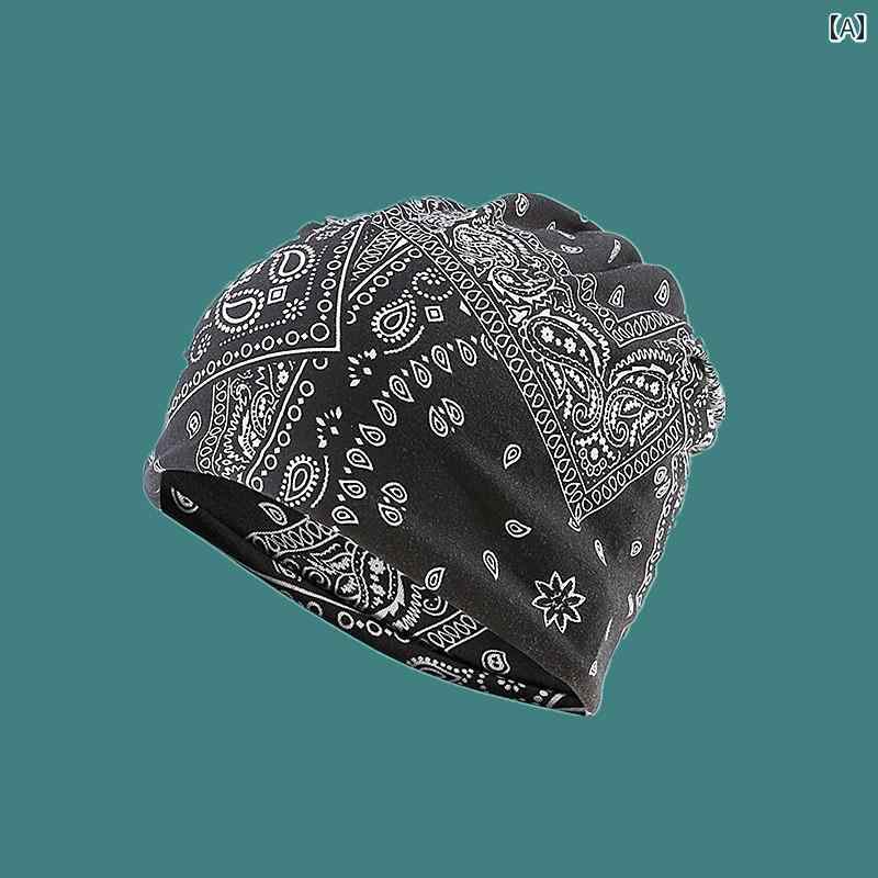 ターバン　帽子　スカーフ オール シーズン 折々の 薄型 ファッション 帽子 女性用 韓国 レトロ カシュ..