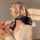 ターバン 帽子 スカーフ 夏の 女性用 小さい 正方形の スカーフ 日焼け防止 ヘッド レトロ カシュー フラワーの 三角形の ウエスト シール シルクスカーフ ジーンズと 合わせる ことが できます