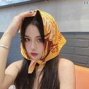 ターバン 帽子 スカーフ Youxidao アメリカン レトロ イエロー スカーフ メンズ 欧米 ストリート ダンス コットン スクエア シルクスカーフ レディ...