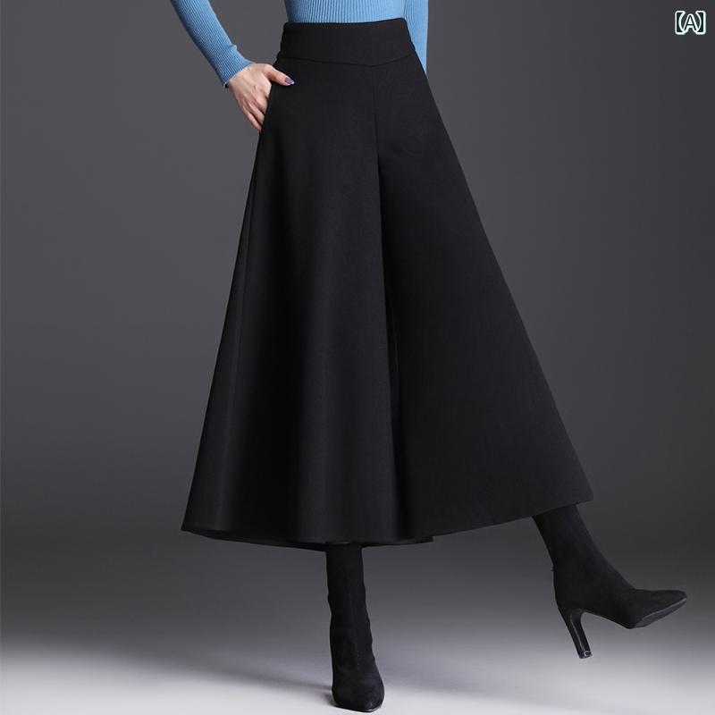 レディース　スカート　かわいい 小さめの スカート パンツ ゆったり ワイド カジュアル レディースパ..