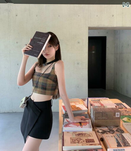 レディース スカート かわいい シンプル 黒と 白の 不規則な ショート スーツ スカート カジュアル パンツ レディース スカート かわいい シンプル 黒と 白の 不規則な ショート スーツ スカート カジュアル パンツ