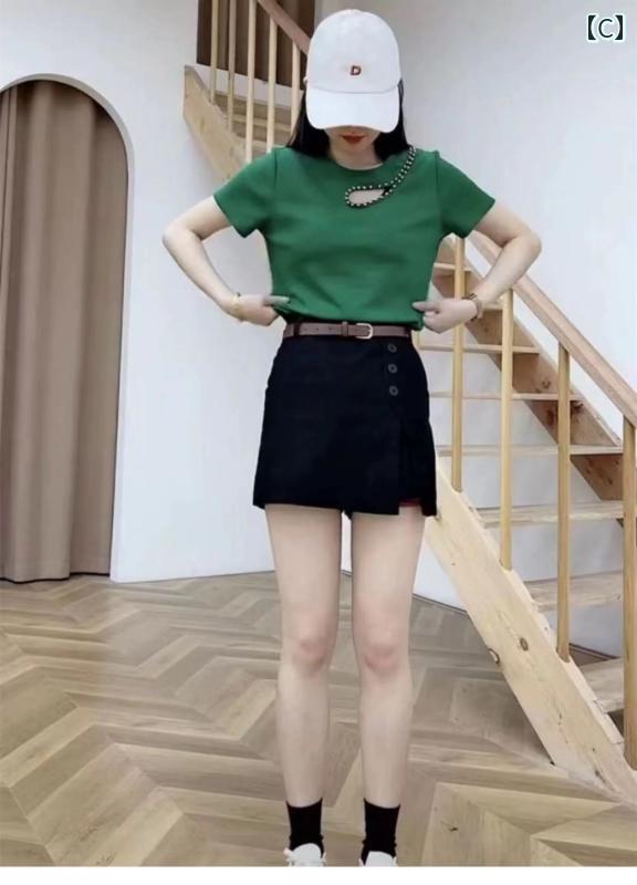 レディース　スカート　かわいい ワーク ショーツ レディース 夏 2025 小さい ワイド レッグ ゆったり 薄手 ミドル 丈 パンツ イン 大きいサイズ スカート