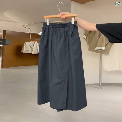 レディース スカート かわいい ドレープ ワークウェア ワイド レッグ スカート パンツ レディース 夏 2025 シック カジュアル ホット スタイル スリム ブラック レディース スカート かわいい ドレープ ワークウェア ワイド レッグ スカート パンツ レディース 夏 2025 シック カジュアル ホット スタイル スリム ブラック