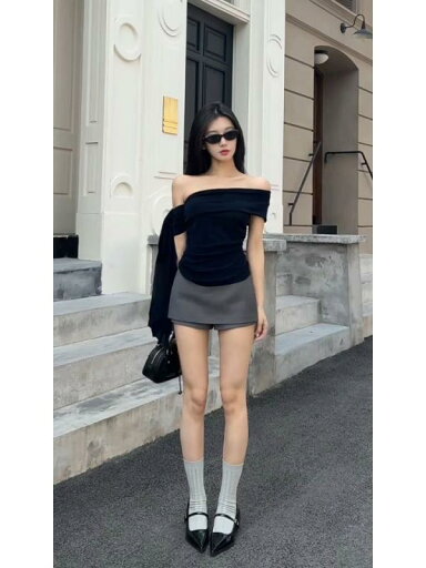 レディース スカート かわいい 韓国 ファッション フェイク ツーピース スーツ スカート 女性用 イン 春夏 レトロ サイド ジッパー ヒップ レディース スカート かわいい 韓国 ファッション フェイク ツーピース スーツ スカート 女性用 イン 春夏 レトロ サイド ジッパー ヒップ