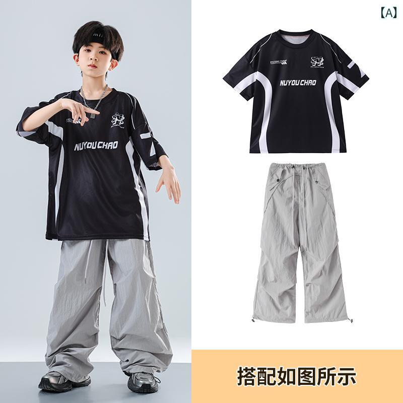 子供服　ダンス　ヒップホップ 子供の 日の パフォーマンス 服 ヒップ ホップ ストリート ダンス の 男..