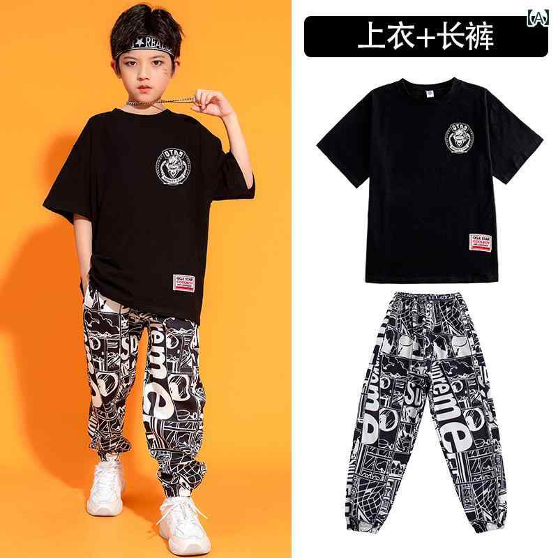 子供服　ダンス　ヒップホップ 男の子と 女の子 ヒップ ホップ スーツ 子供用 ジャズ ダンス パフォーマンス 服 小学校の スポーツ チアリーディング