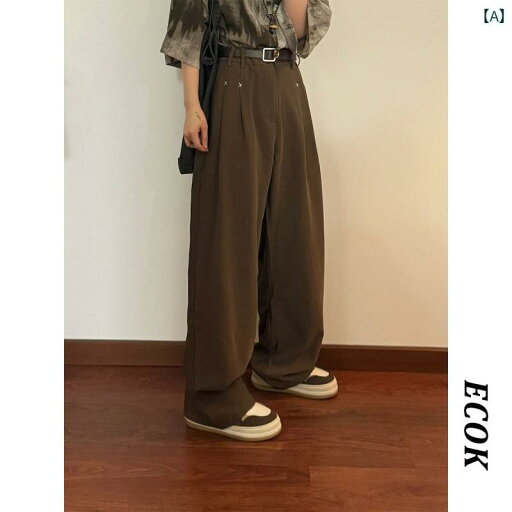 ストレート ジーンズ パンツ ECOK 2025 夏 アメリカン レトロ ゆったり 和風 カジュアル ストレート ワイド レッグ パンツ 男女兼用 ストレート ジーンズ パンツ ECOK 2025 夏 アメリカン レトロ ゆったり 和風 カジュアル ストレート ワイド レッグ パンツ 男女兼用