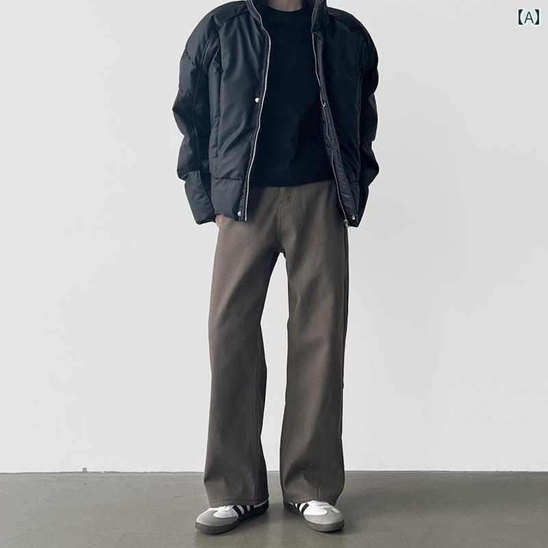 ストレート ジーンズ パンツ A 6 スタジオ 春 ハイエンド ストレート ジーンズ メンズ アメリカン カジュアル クリーン フィットパンツ