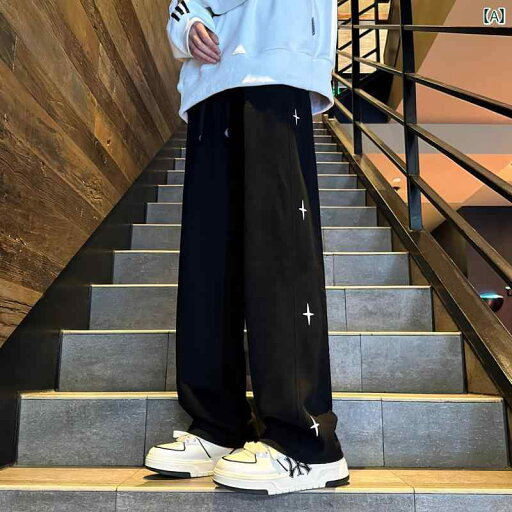 ストレート ジーンズ パンツ ブラック アメリカン ストリート パンツ メンズ 夏 2025 ストレート ワイド レッグ スポーツ カジュアル ストレート ジーンズ パンツ ブラック アメリカン ストリート パンツ メンズ 夏 2025 ストレート ワイド レッグ スポーツ カジュアル