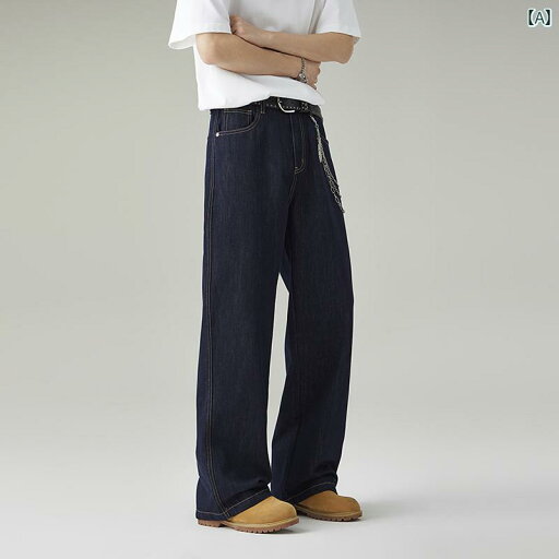 ストレート ジーンズ パンツ コットン アメリカン レトロ デニム カラー ジーンズ メンズ クリーン フィット ストレート パンツ ストレート ジーンズ パンツ コットン アメリカン レトロ デニム カラー ジーンズ メンズ クリーン フィット ストレート パンツ