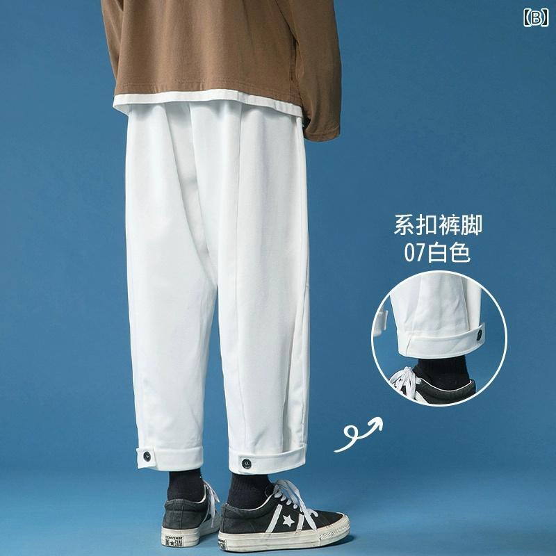 メンズ　ズボン　カジュアルパンツ ワークウェア テーパードパンツ メンズ 春秋 2025 スポーツ 九分丈 パンツ ゆったり ストレート ボーイズ カジュアル ロング