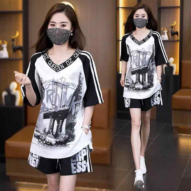 レディース　半袖　ショート 綿 半袖 スーツ 女性用 大きいサイズ 夏 レジャー 太めの mm ゆったり スリム ショート パンツ ツーピース