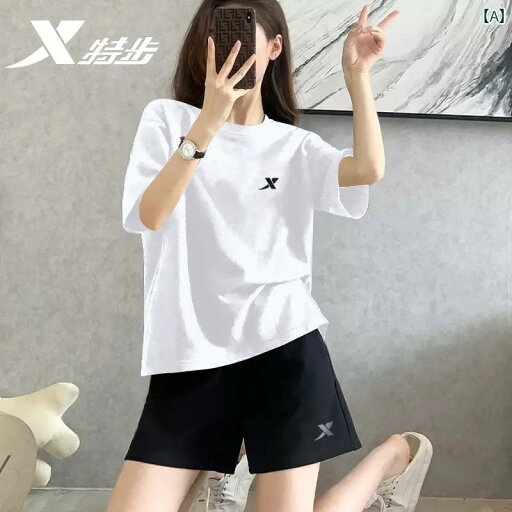 レディース 半袖 ショート Xtep スポーツ スーツ レディース 2025 夏 半袖 ショート パンツ ランニング フィットネス ツーピース セット クール 薄手 スタイル レディース 半袖 ショート Xtep スポーツ スーツ レディース 2025 夏 半袖 ショート パンツ ランニング フィットネス ツーピース セット クール 薄手 スタイル