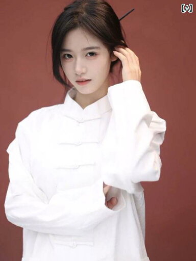 レディース シャツ カジュアル チャイナ風 レディース ボタン アップ シャツ 夏 薄手 中華 漢服 中山 唐装 ジャケット レディース シャツ カジュアル チャイナ風 レディース ボタン アップ シャツ 夏 薄手 中華 漢服 中山 唐装 ジャケット
