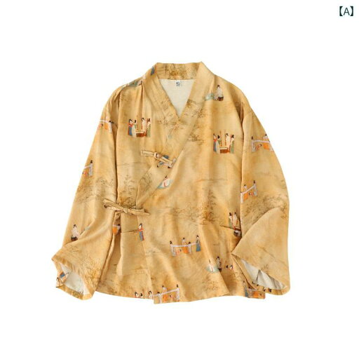 レディース シャツ カジュアル 中国 レトロ レディース パターン ボタン 長袖の メンズ レディースの ホーム 服 スーツ 綿 リネンの パジャマ 服は 外で 着用 できます レディース シャツ カジュアル 中国 レトロ レディース パターン ボタン 長袖の メンズ レディースの ホーム 服 スーツ 綿 リネンの パジャマ 服は 外で 着用 できます