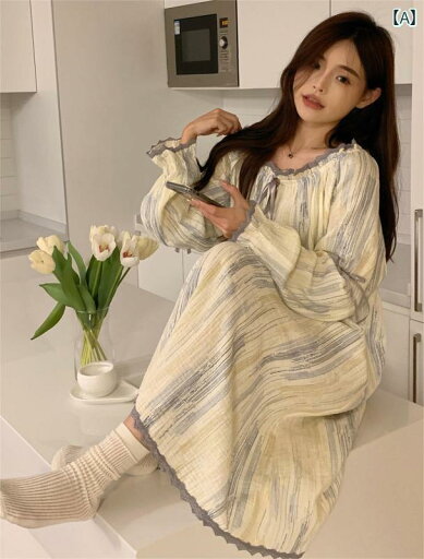 レディース シャツ カジュアル カップル ストライプ コットンリネン パジャマ 女性用 春秋 ガーゼ 長袖 ゆったり カーディガン ホームウェア ツーピース セット レディース シャツ カジュアル カップル ストライプ コットンリネン パジャマ 女性用 春秋 ガーゼ 長袖 ゆったり カーディガン ホームウェア ツーピース セット