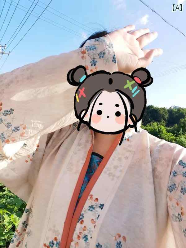 レディース　シャツ　カジュアル 【 彫刻 朱 雁】の 飛行機の 袖に 暗い 模様と 花 宋代 漢服 漢 注目 要素が 毎日