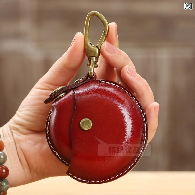 多機能 キー バッグ 第一層 牛革小銭入れ Bluetooth ヘッド セット ケーブル 収納袋 ペンダント コイン..