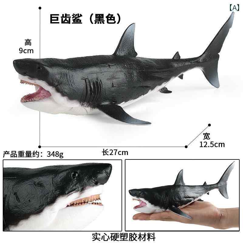 おもちゃ　動物　フィギュア シミュレーション 認知 海洋 生物 先 史 時代の 大型 固体 巨大 歯 サメ 動物 ホオジロ ザメ サメの おもちゃの 装飾品