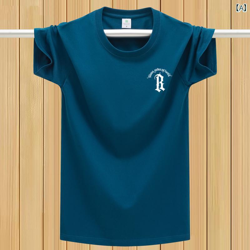 メンズ　アジアン　ファッション チャイナ 風の 半袖 Tシャツ メンズ 綿 スウェットシャツ ゆったり トップ スプリント 大きめ サイズメンズ 夏服(4)