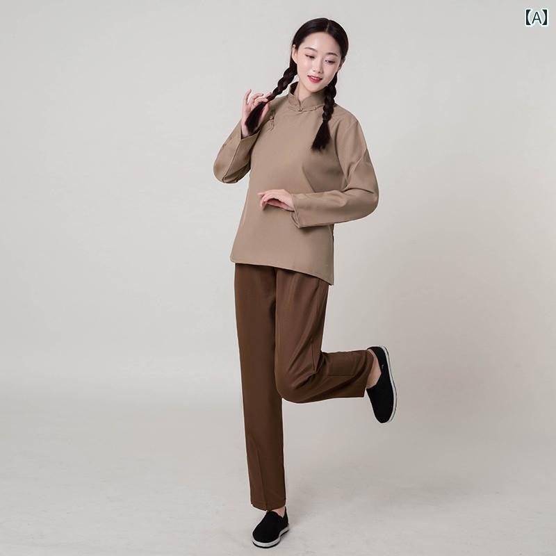 メンズ　アジアン　ファッション ドラマ サンダーストーム スタジオ コスチューム 四 峰 周平 周 崇 濮 源 路 石平 中華 農民 老婦 人