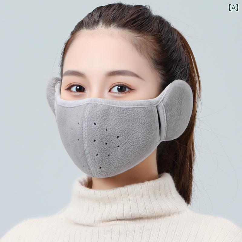 耳あて　防音　おしゃれ 南極 冬 暖かい マスク イヤーマフ 防風 裏起毛 厚手 サイクリング ツー イン ..