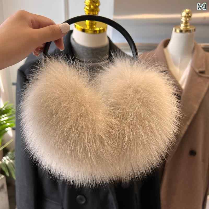 耳あて　イヤーマフ　かわいい 大型の フォックスファー イヤーマフ かわいい ぬいぐるみ 暖かい ファ..