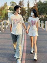 カップル ユニセックス ウェア な カップルの 衣装 セット スカート 1枚と コート 1枚 2025夏服 夏 半袖 Tシャツ 高級 ドレス