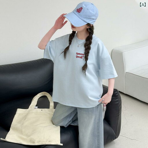 デニム ワンピース レディース 女の子 夏の スタイリッシュな 半袖 Tシャツ 薄手 シミター ジーンズ スーツ 中大 サイズ 子供用 韓国 カジュアル ツーピース デニム ワンピース レディース 女の子 夏の スタイリッシュな 半袖 Tシャツ 薄手 シミター ジーンズ スーツ 中大 サイズ 子供用 韓国 カジュアル ツーピース