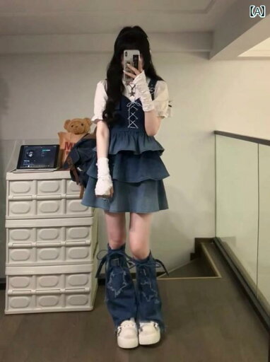 デニム ワンピース レディース グラデーション ブルーデニム ホットティー ドレス 女性用 サスペンダー ティアードスカート 夏 カレッジ スタイル パフィー スカート デニム ワンピース レディース グラデーション ブルーデニム ホットティー ドレス 女性用 サスペンダー ティアードスカート 夏 カレッジ スタイル パフィー スカート