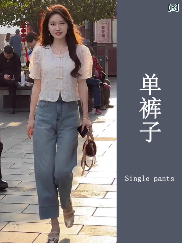 デニム　ワンピース　レディース 年齢を 感じさせにくい 夏 スーツ 一式：の ボタン 付き トップス 渋くて 大人っぽい ツーピース